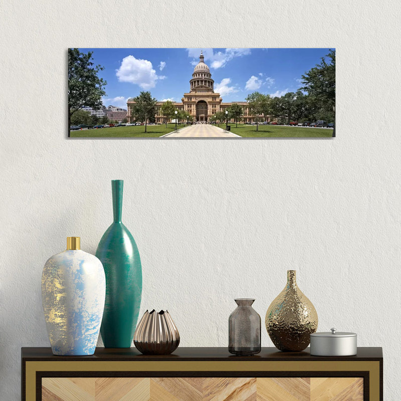 Facade Of A Government Building, Texas State Capitol, Austin, Texas, USA - Wrapped Canvas Panoramic Print