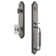 Arc Dummy Handleset with Deadbolt and Baguette Crystal Knob and Rosette