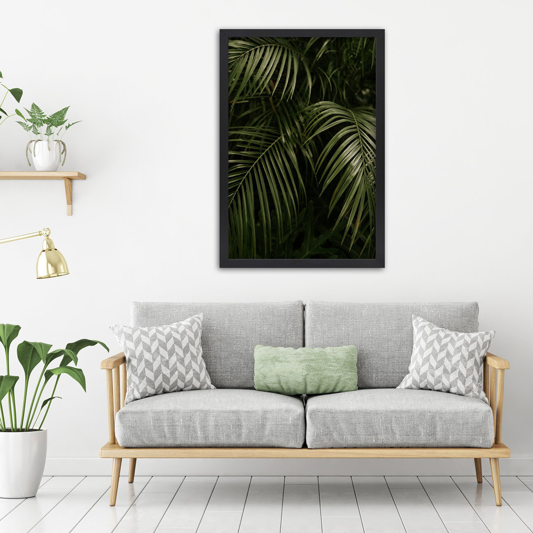 Gerahmtes Poster Exotic Palm Leaves