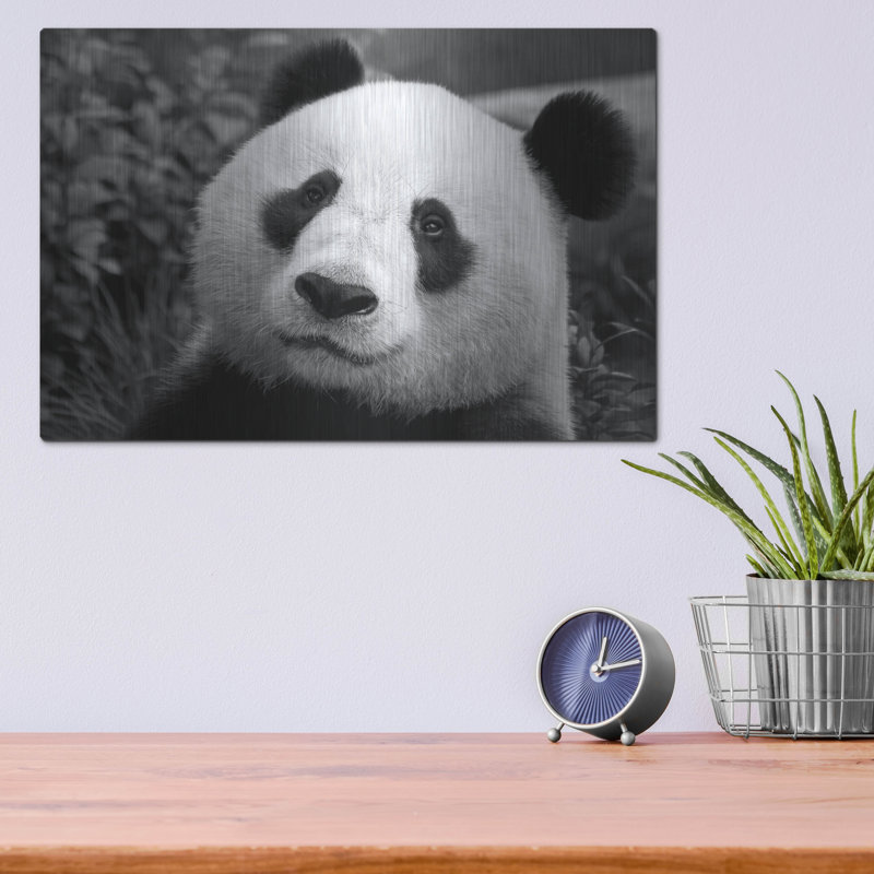 «Giant Panda» par SD Smart, art mural en métal, H 12 po x l 16 po
