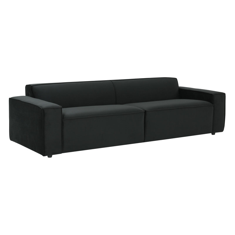 Canapé en velours noir Tov Furniture Olafur, Velours noir