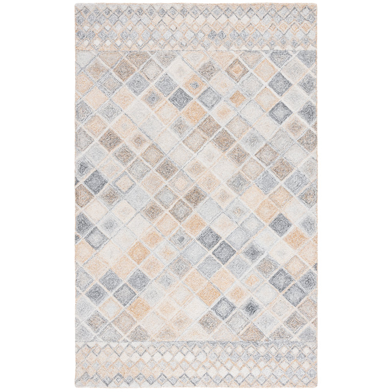 Thaissa 802 Area Rug In Beige / Grey, Rectangle 5' x 8'