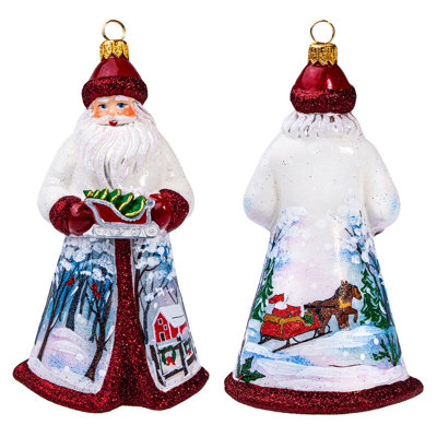 Glitterazzi Red, Silver and holding  Sleigh Santa