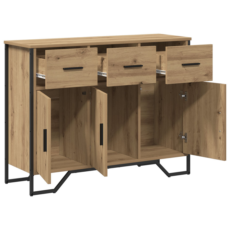 Sideboard 97 X 32.5 X 74.5 Cm Engineered Wood, Artisan Oak