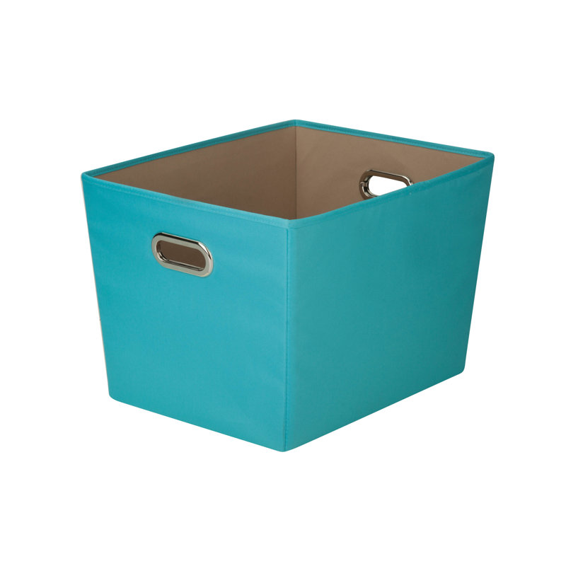 Panier en tissu, Bleu, H 12,8 po x l 14,5 po x P 18,3 po