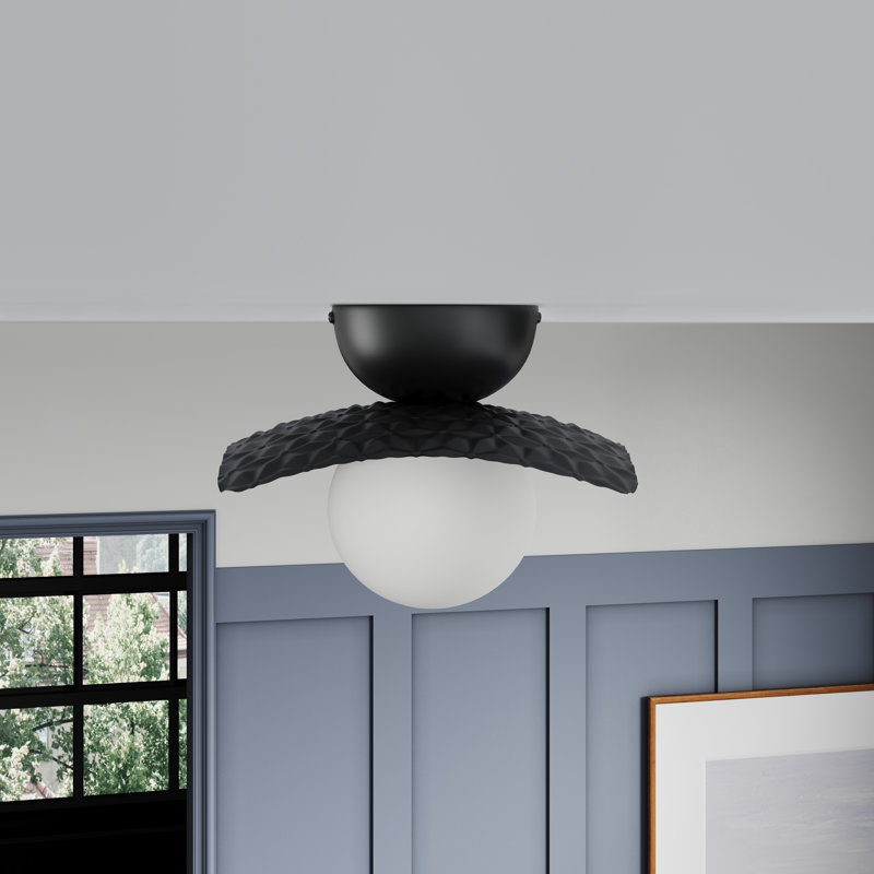 Luminaire semi-encastré à 1 lumière à intensité variable E12 à 1 lumière au fini noir