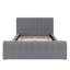 Grand lit plateforme tapissier avec décoration en bois, gris-133245281-133245283