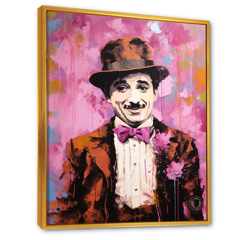 Décoration chocolat chocolat Chaplin II - Celebrity_105725, Cadre flottant doré, H 40 po x l 30 po x P 1,5 po
