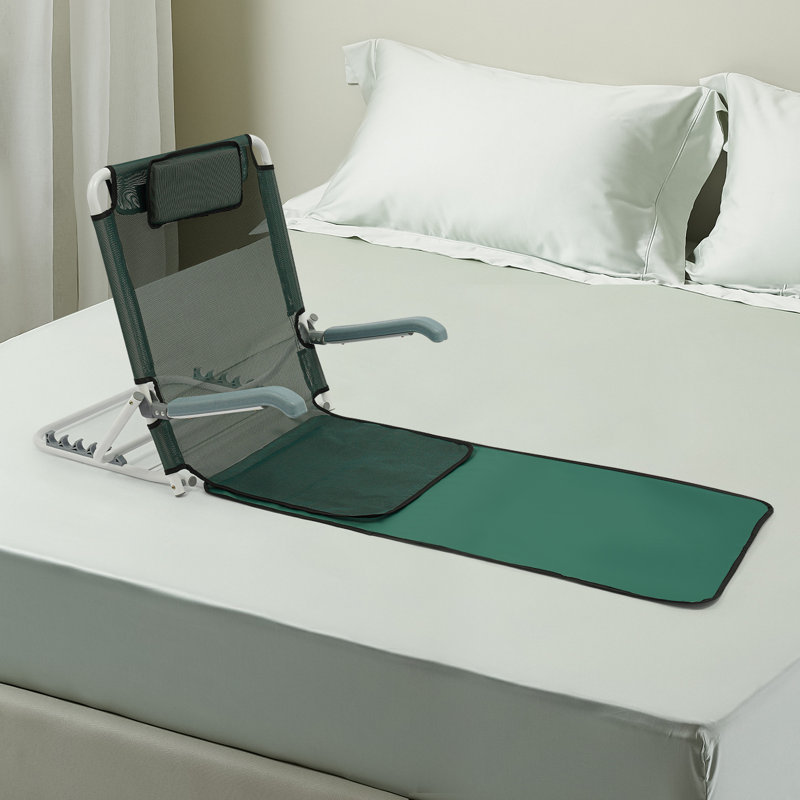 Portable Foldable Adjustable Bed Backrest, Green