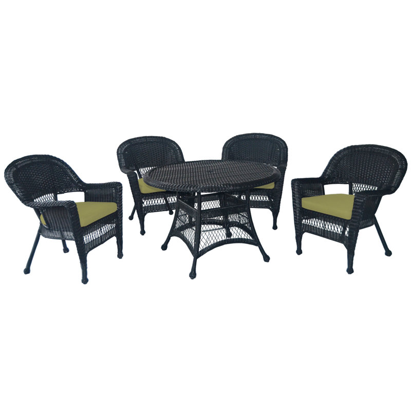 Ensemble de salle à manger 44,5 po, Noir, Vert