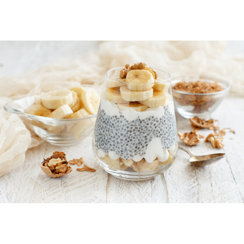 Chia Pudding - Wrapped Canvas Print, 30cm H x 46cm W x 3.8cm D