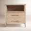 Mayfair 2 Drawer Wood and Marble Nightstand-450405339