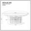 Table basse ronde de 35,43 pouces, table avec piédestal robuste en panneau de fibres à densité moyenne avec acier inoxydable brossé, table de table en pierre frittée, table d'appoint ronde pour le salon, le bureau-134886932