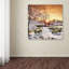 « winter brebis », reproduction sur toile tendue-21937406