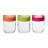 6-Piece Glass Jar Set, 9.0 x 4.3 x 9.0 inches | 425 mL Capacity Each | 100% Glass with Stackable See-Through Plastic Lids | Perfect for Kitchen Storage, Pantry Organization & Home Décor
