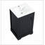 Meuble-lavabo de 20 po avec lavabo, armoire de salle de bain avec porte à fermeture douce, support de rangement et tablette réglable, noir-418667510