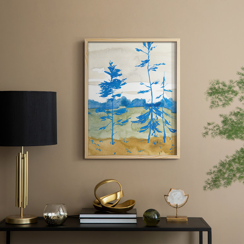 «Cerulean Spruce II», reproduction encadrée - bois massif, H 11 po x l 9 po