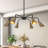 Izell 6-Light Black & Gold Modern Sputnik Chandelier with 4 Height Adjutable Rods