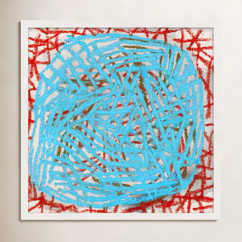 «Dreya Robins Nest», reproduction encadrée sur papier par Stephanie Dennis, H 10 po x l 10 po x P 1,25 po, Blanc