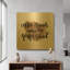 «Coffee + Friends» par imperfect Dust, art mural en métal doré, 24 po x 24 po-1398492663