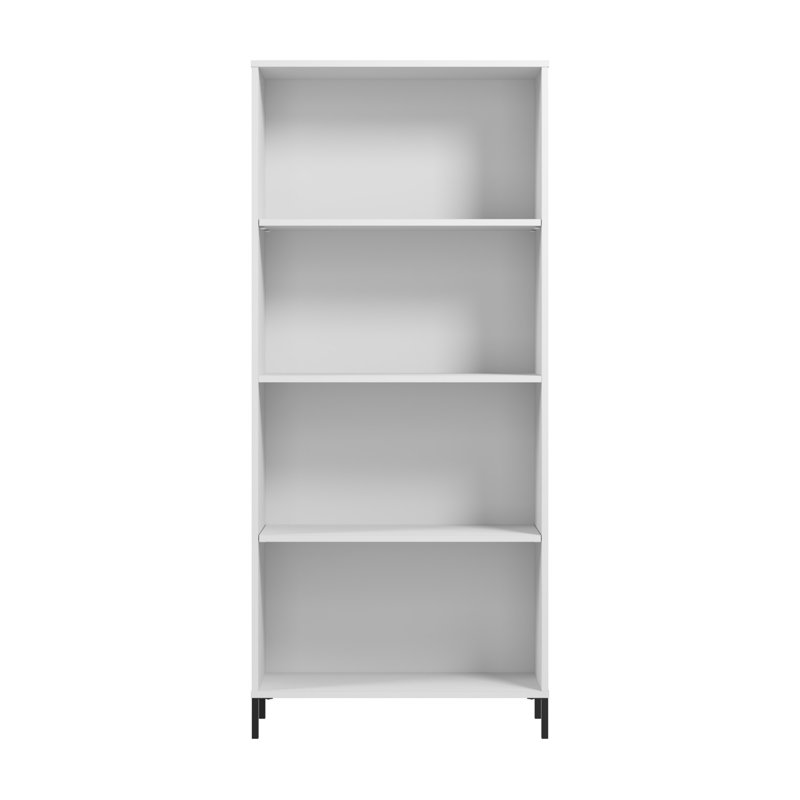 Bibliothèque Caleshia, Blanc / noir mat