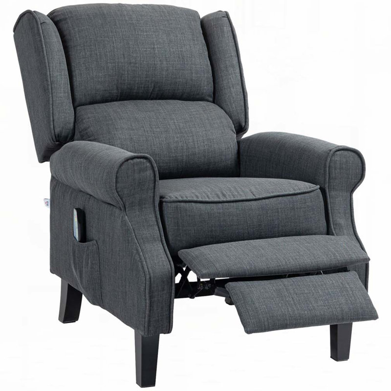 Finnley Recliner, Charcoal Gray 