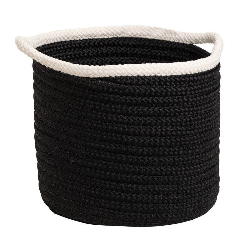 Panier en polypropylène, Noir, H 18 po x l 20 po x P 20 po