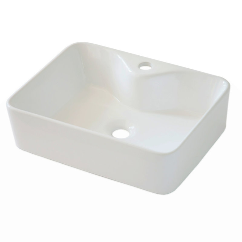 19"X15"  Ceramic Rectangular Vessel Bathroom Sink