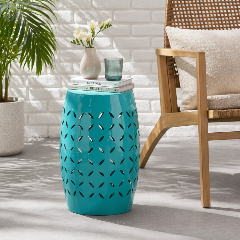 12" Side Table, Teal