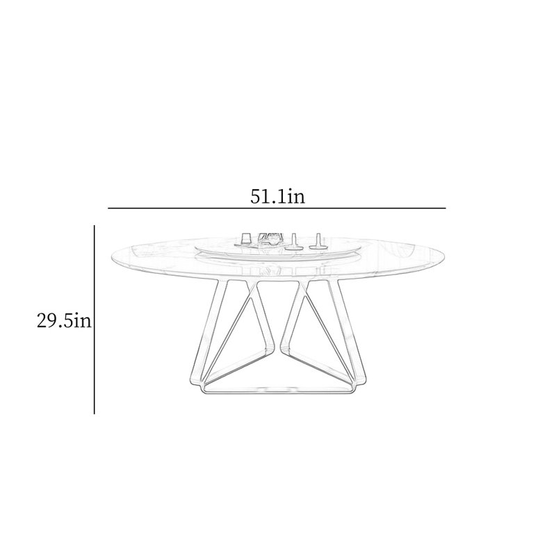 Table de salle à manger Simple Modern, H 29,5 po x L 51,1 po x l 51,1 po