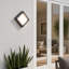 Applique murale à DEL carrée noire à motif diamant, 1 unité, 8 W, 800 lm, blanc chaud 3000 K, pour environnements humides