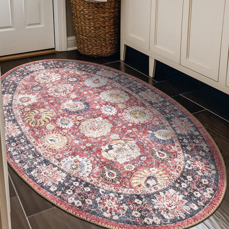 Bungalow Rose Miriam Timeless Rug, Ovale 2 pi x 3 pi 1 po
