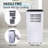 SereneLife 10000 BTU Wi-Fi Connected Portable Air Conditioner for 300 Square Feet with Remote Included