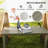 All Weather Patio Tables, Hdpe 35.8 Inch Slatted Modern Outdoor Brown