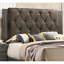 Grand lit, gris, tête de lit, bois d'hévéa pour lit de chambre à coucher de couleur grise, cadre-1240405738