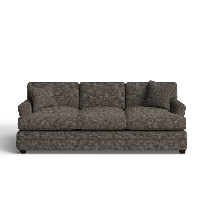 Harriss Upholstered 91'' Sofa, Drusky Charcoal Sustain® Basketweave