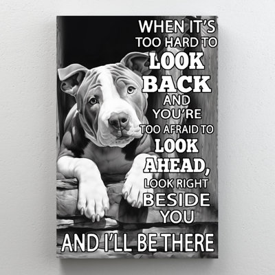 Pitbull I Ll Be There - 1 pièce, reproduction d'art graphique sur toile tendue