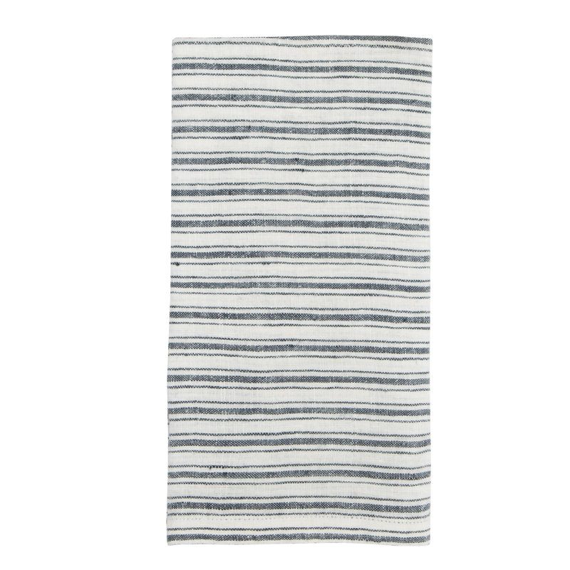 Boat Stripe Stripe Tea Towel Kitchen Towel, White/Blue