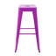 Tabourets de bar en métal mauve sans dossier de 2, hauteur de comptoir de 30 pouces, rouille, structure, pour tabourets de hauteur de salle à manger, assemblage, espace, grand