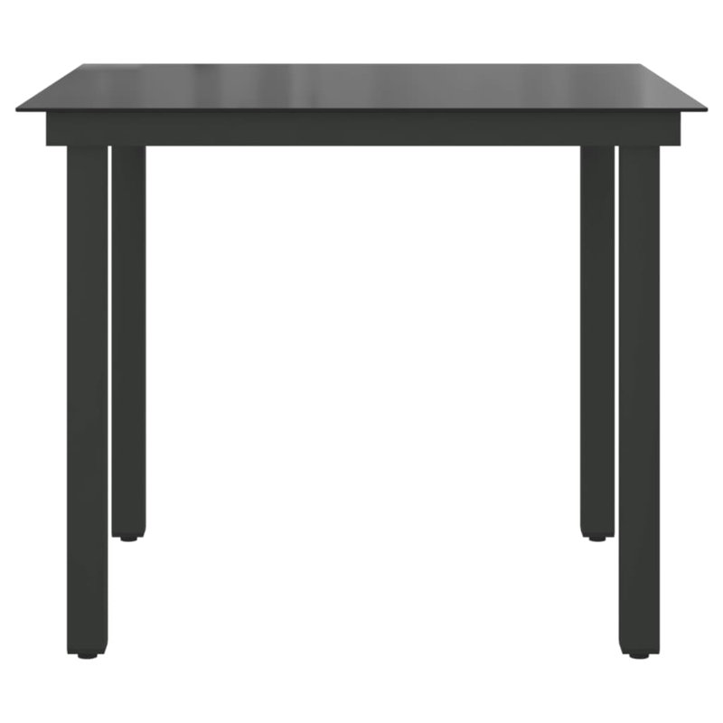 Valet Coffee Table, 31.5" W x 31.5" L x 29.1"  H, Black Frame/Black Top