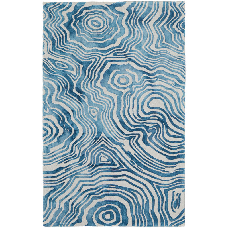 Marengo moderne abstrait, bleu / ivoire, Rectangle 2 pi x 3 pi