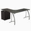 Bureau d'ordinateur moderne en L avec classeur et rangement Techni Mobile