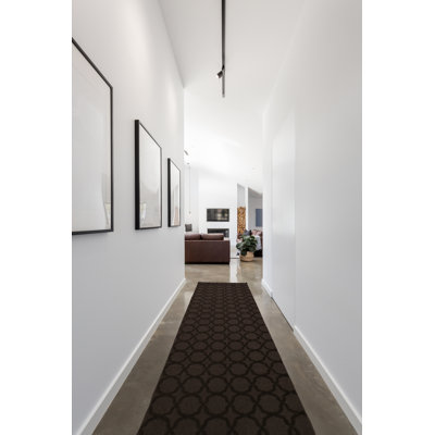 Togut Non-Slip Polypropylene Rectangle Mocha Area Rug