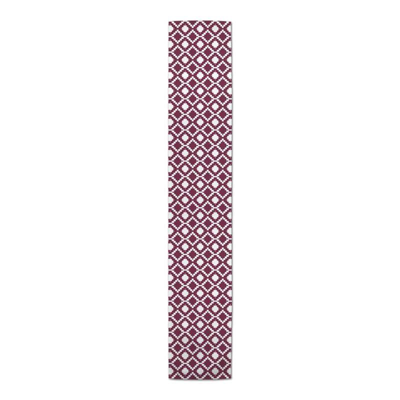 Chemin de table géométrique, Mauve, P 16 po x L 90 po