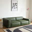 Canapé modulaire vert en cuir véritable-122909001
