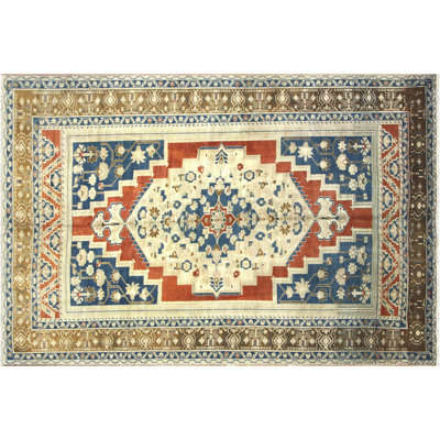 One-of-a-Kind 7'7" X 11' 1960s Wool Area Rug in