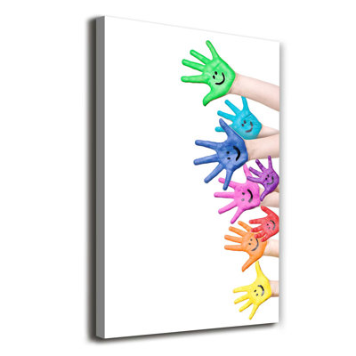 Painted Hands - Wrapped Canvas Print