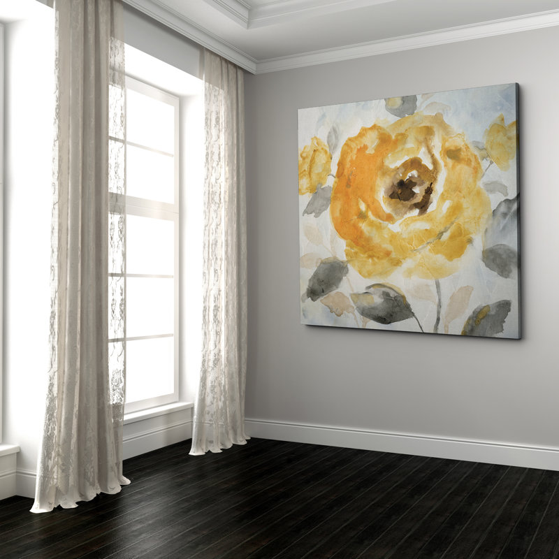" Honey Rose II ", 16" H x 16" W x 1.5" D, Wrapped Canvas
