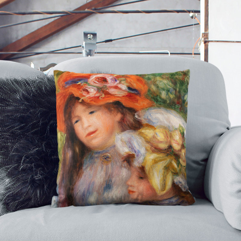 Two Girls Scatter Cushion, 40cm H x 40cm W x 15cm D