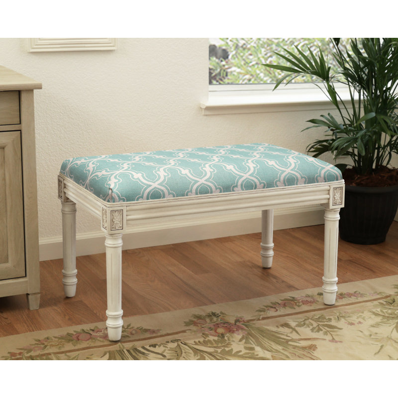 Banc Verner, Turquoise / géométrique